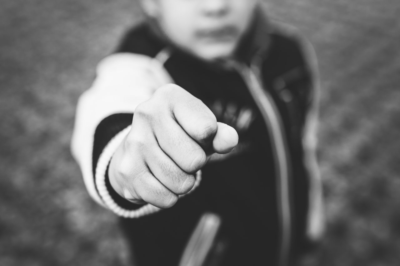 Boy with fist
